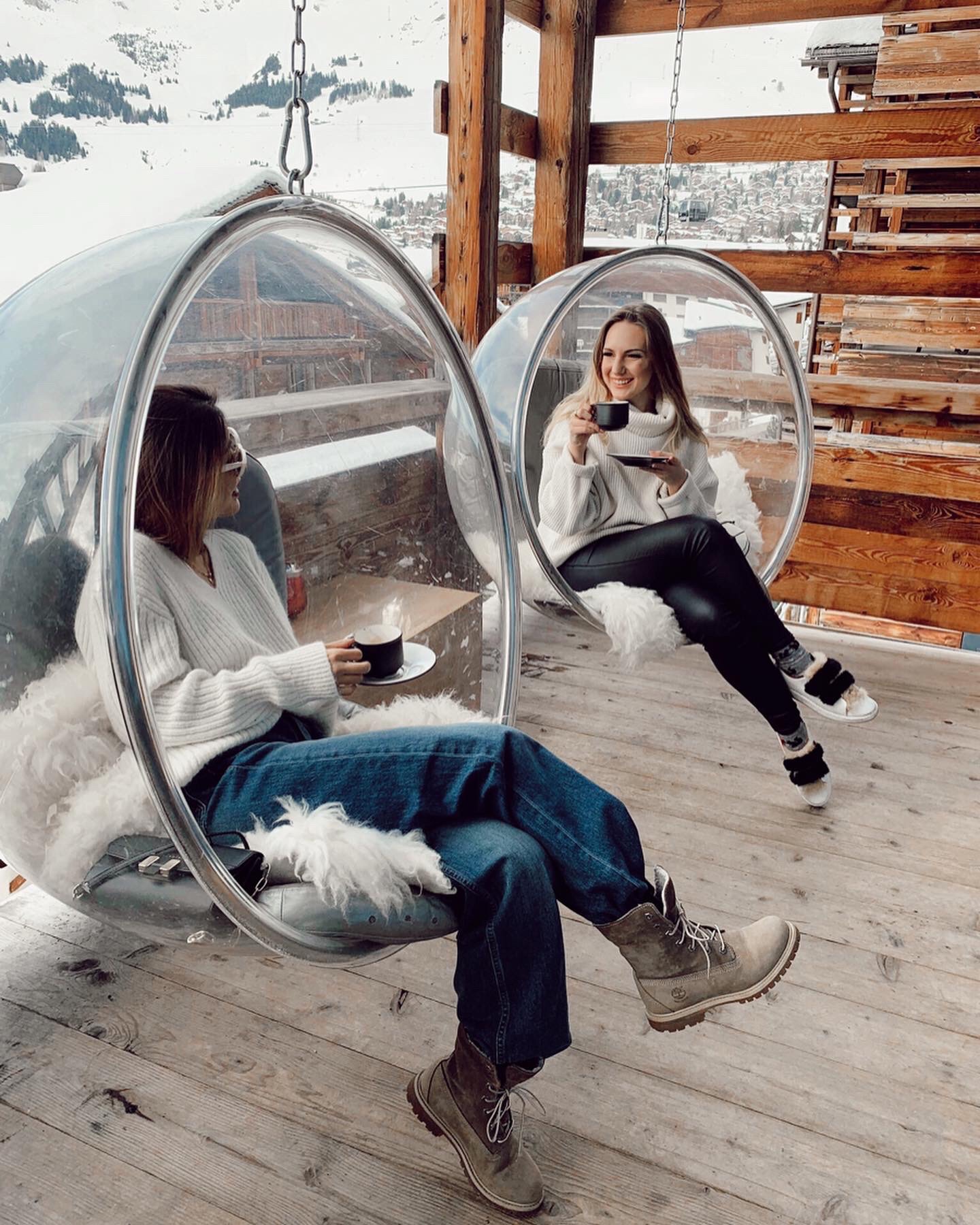 Swiss influencers at W hotel in Verbier